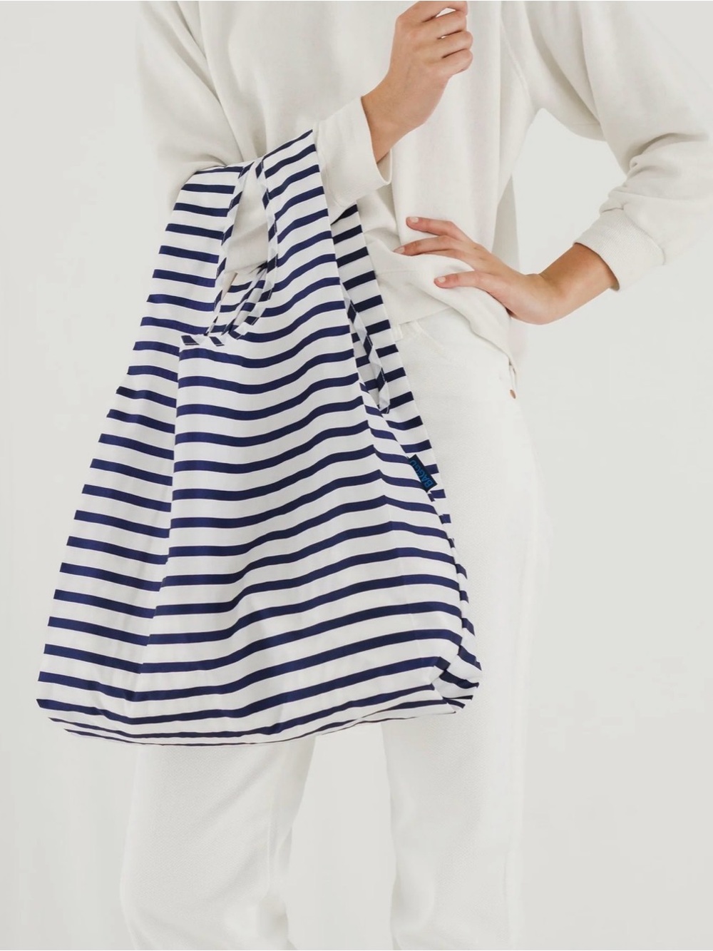 BAGGU Standard Sailor Stripe Tote Bag